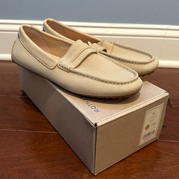 Rothy’s women’s the driver loafers women’s size 10 sesame beige neutral - Picture 1 of 17